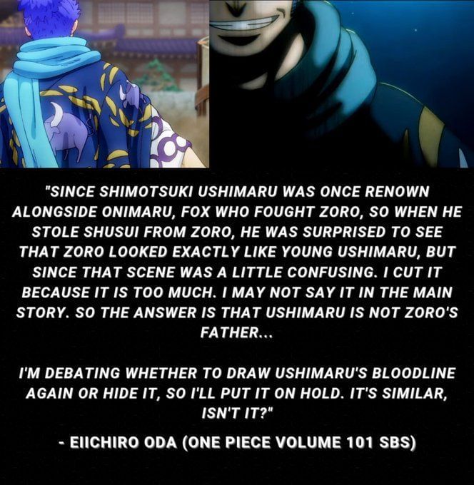 One Piece creator Oda finally shines the light on Zoro's father mystery