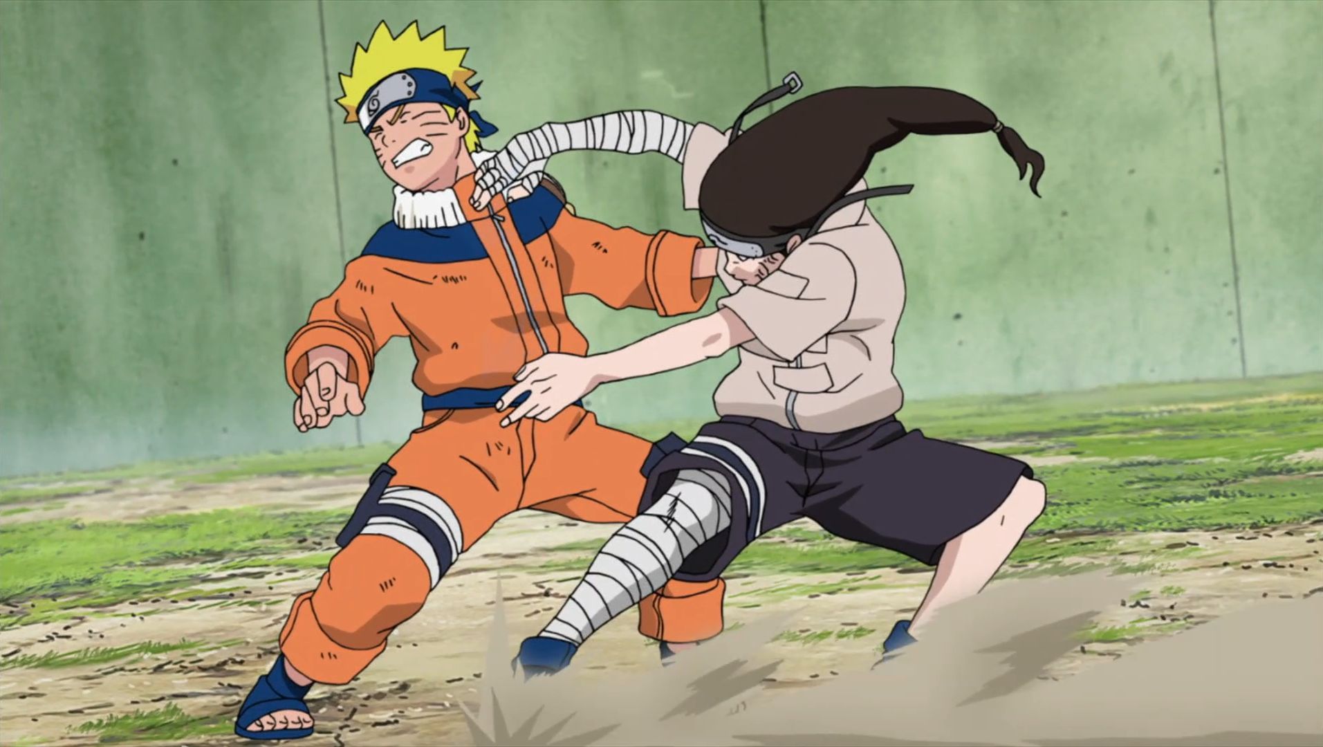 Neji proceeds to shutdown Naruto&#039;s tenketsu through the Gentle Fist Style (Image via Pierrot Studios)