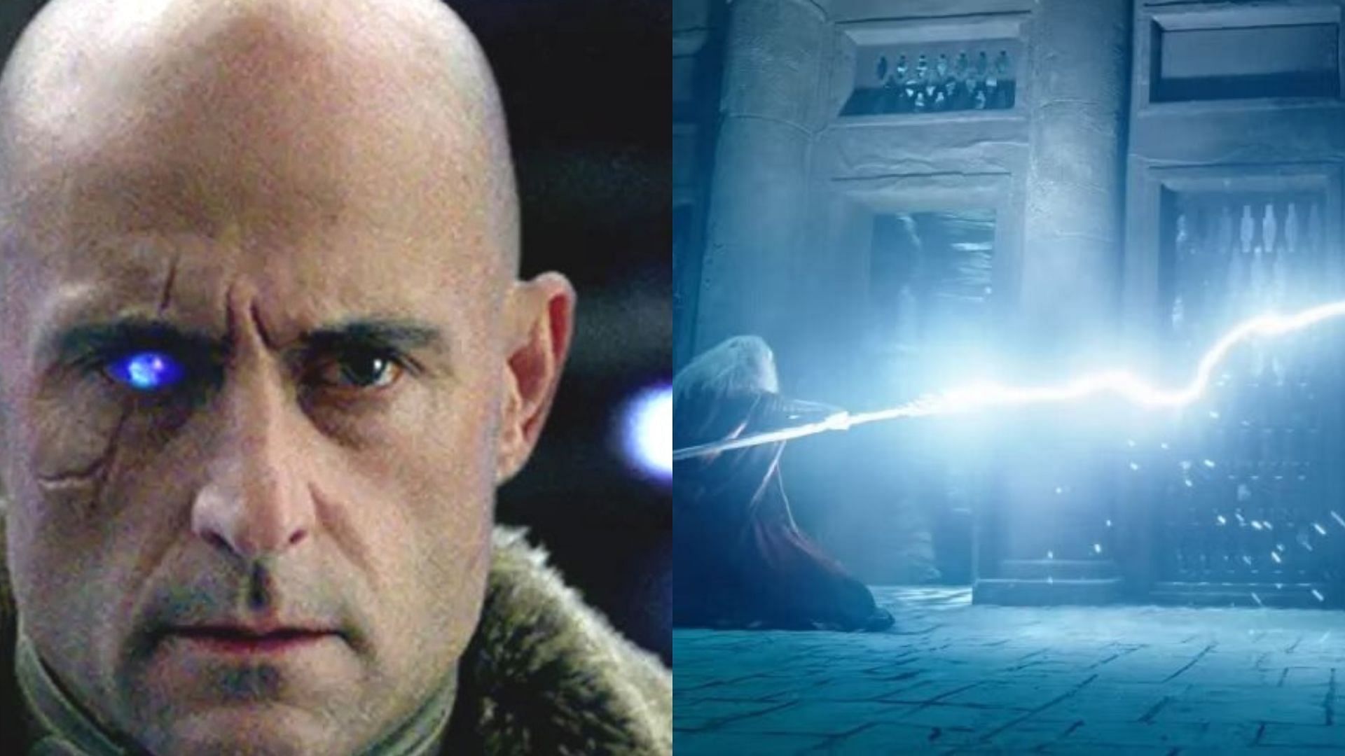 Doctor Sivana and Shazam's staff (Images via WB Pictures/DC)