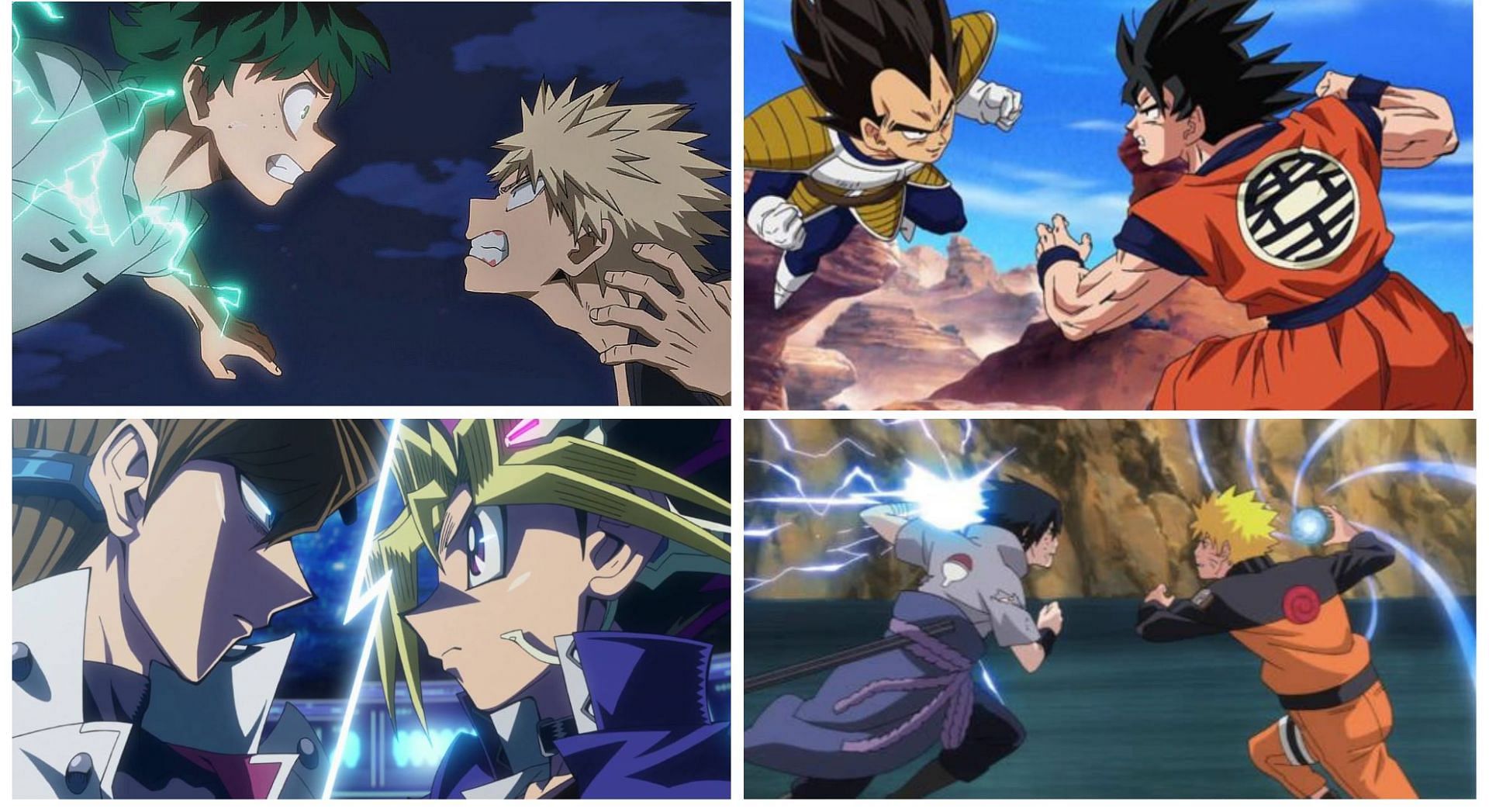 My Hero Academia&#039;s chief rivalry contrasted with other long-running rivalries (Image via Sportskeeda)