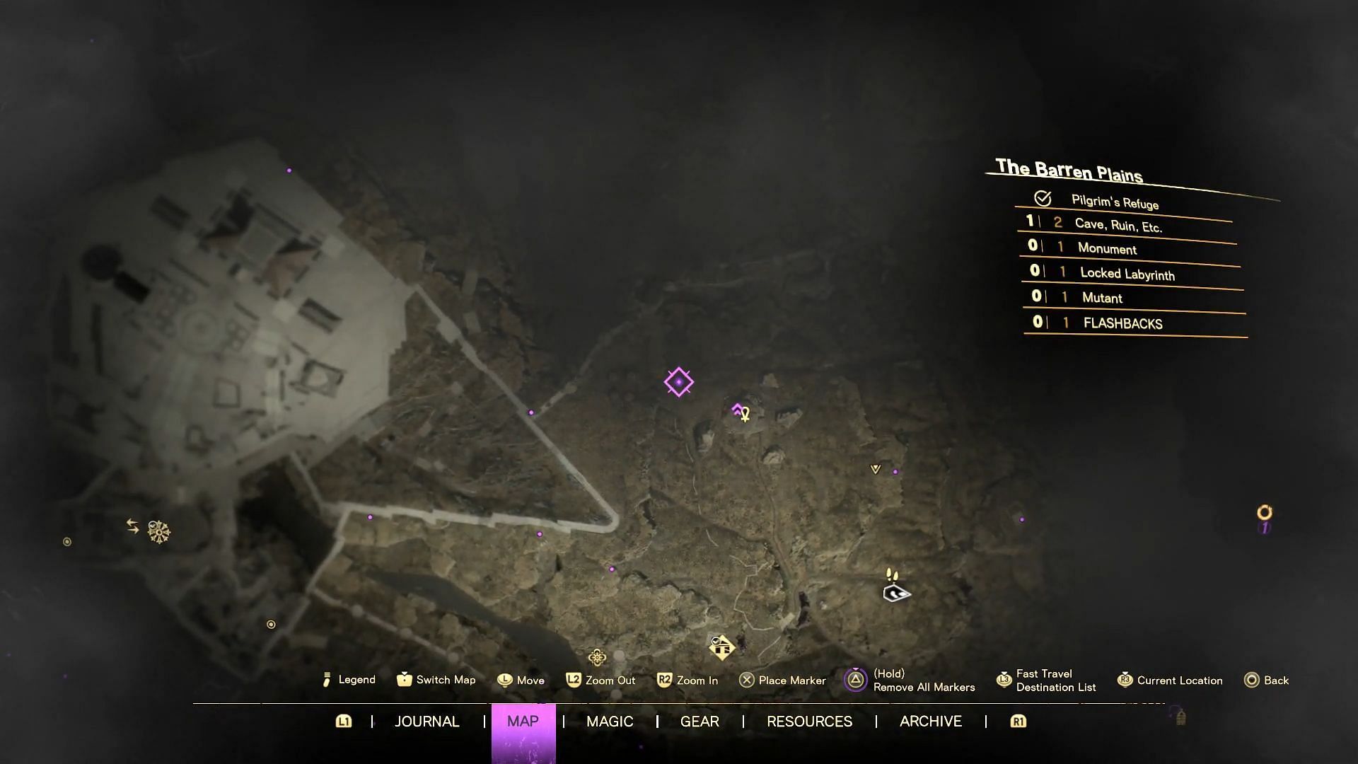 The location of the Altered Mylodon in the in-game map (Image via YouTube/TheGamesEntertainer)