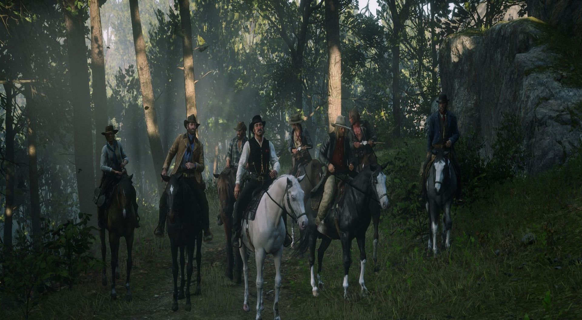 Arthur with the Van der Linde gang in Red Dead Redemption 2 (image via I_Soumajit)