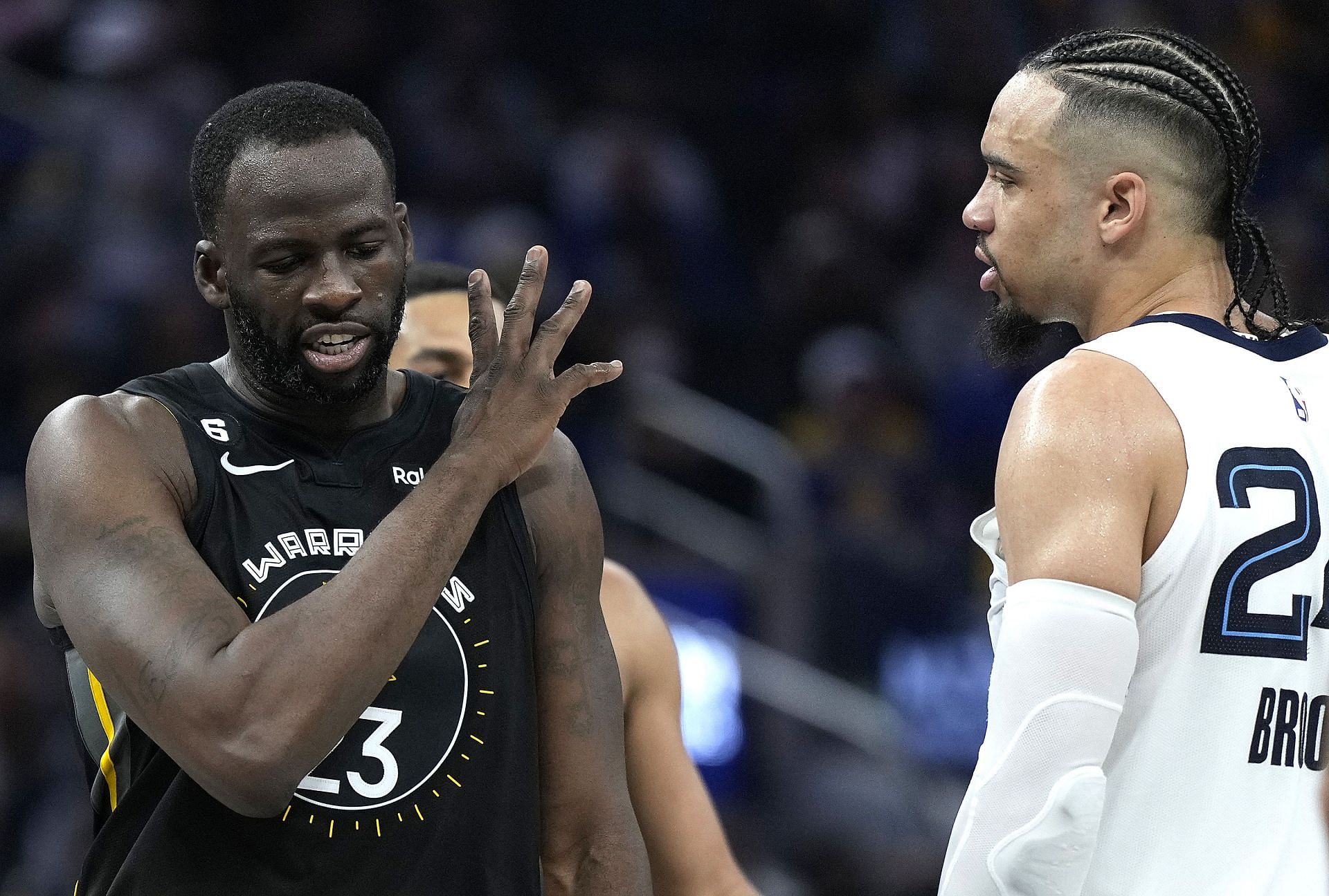 Golden State Warriors All-Star forward Draymond Green and Memphis Grizzlies wing Dillon Brooks