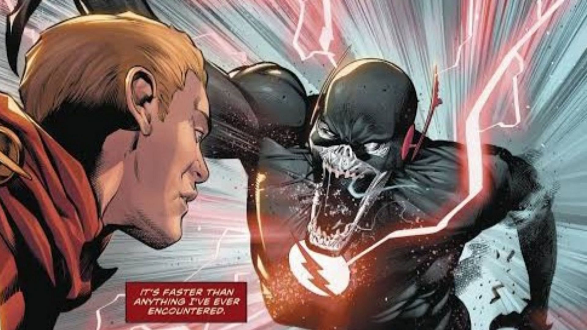 Black Flash attacking the Flash (Image via DC Comics)