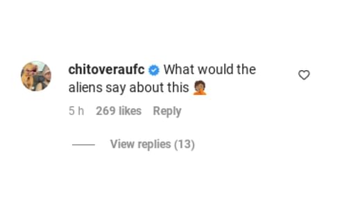 'Chito' Vera's Instagram comment