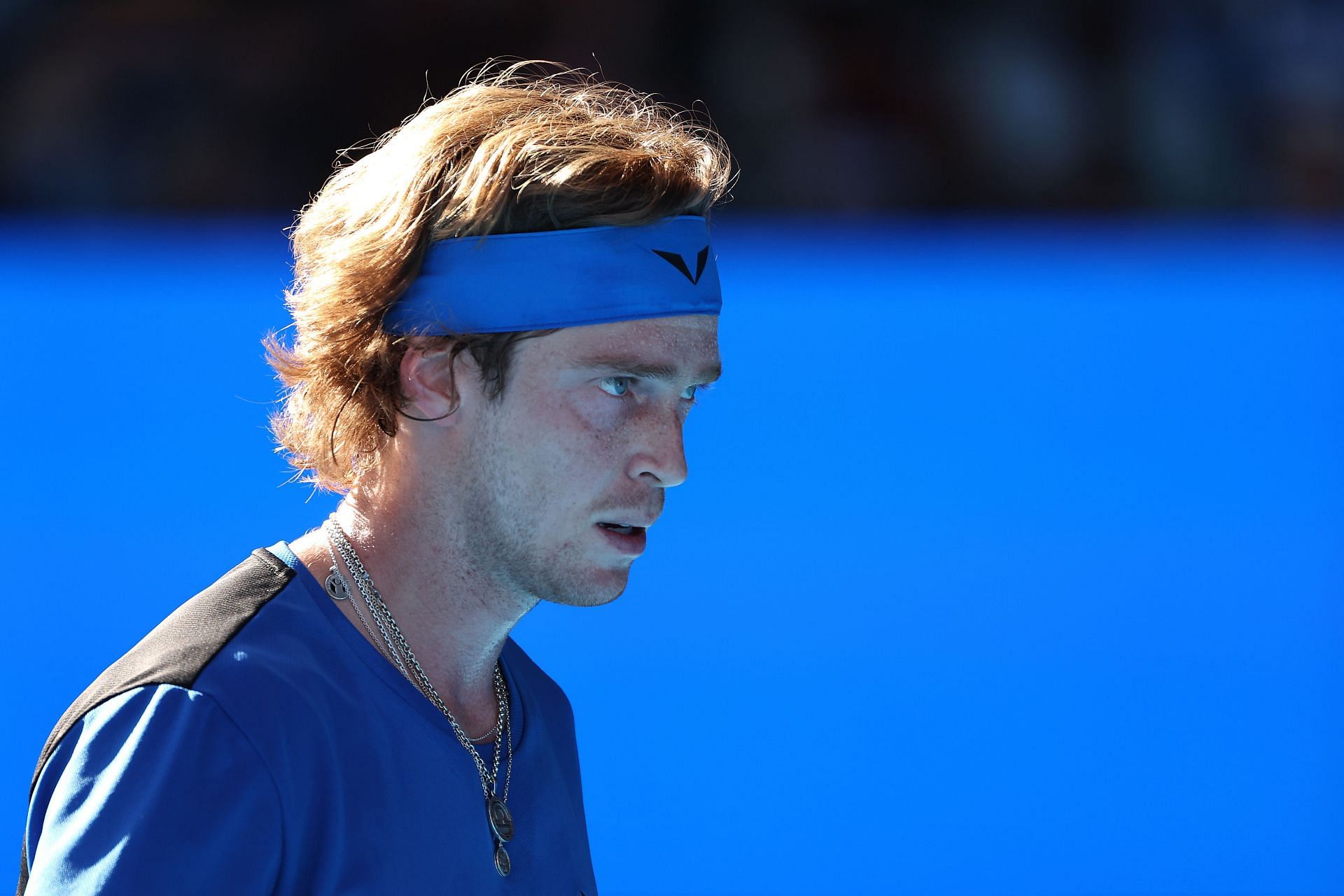 Andrey Rublev during his 4th round match