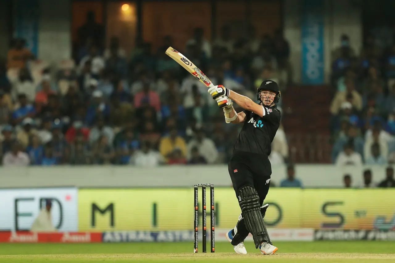 Michael Bracewell scored a belligerent century in the first ODI against India. [P/C: BCCI]