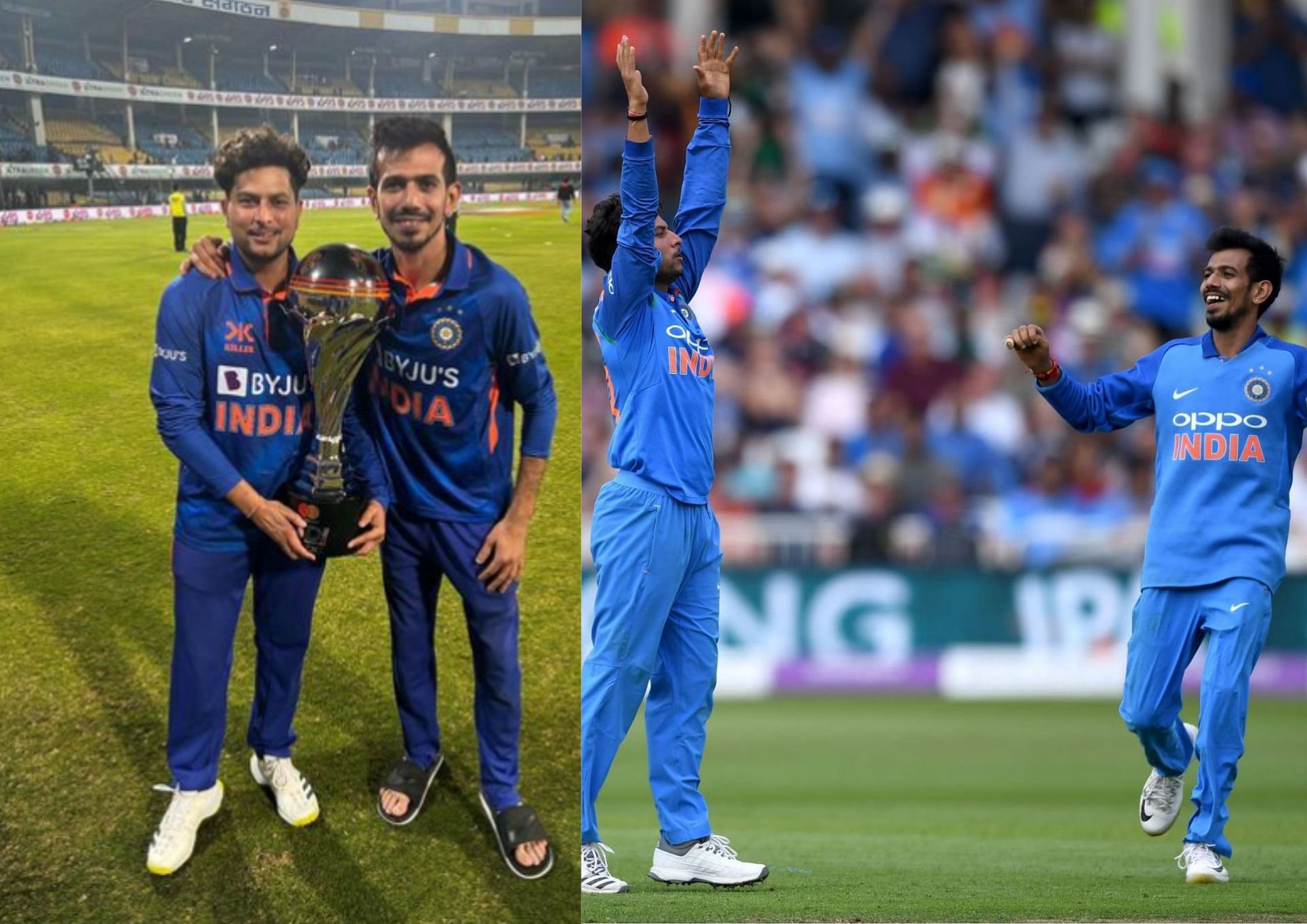 Kuldeep Yadav and Yuzvendra Chahal bowled in tandem again after a long time as India completed a clean sweep over New Zealand (Picture Credits: Instagram; Getty Images).