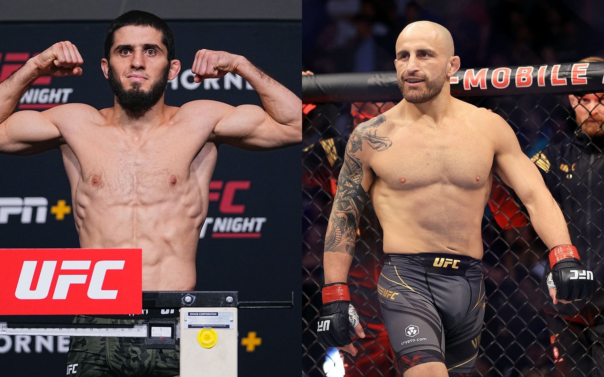 Islam Makhachev (left) and Alexander Volkanovski (right) [Image Courtesy: Getty Images]