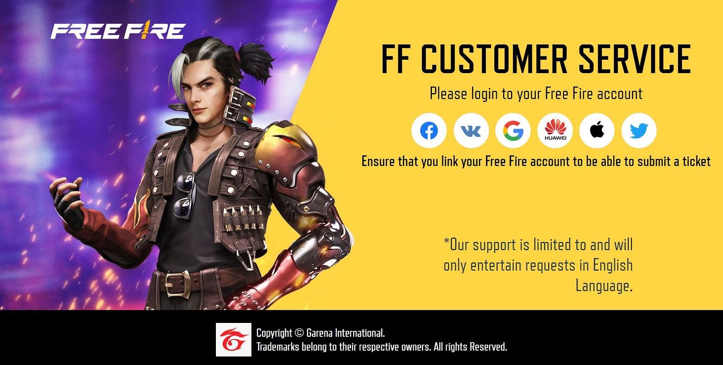 How to contact Free Fire Help Center for ID unban