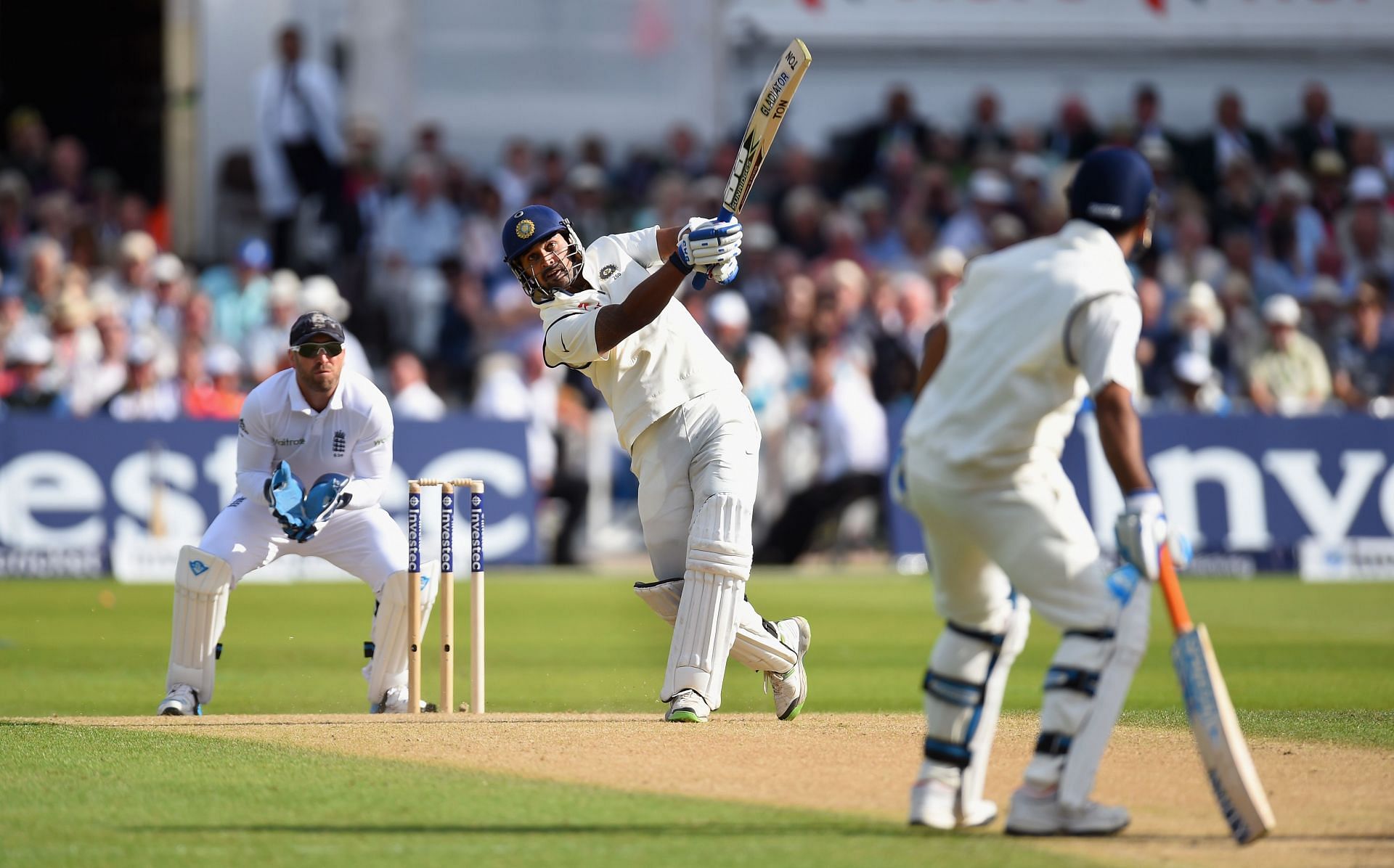 The opener in action during the 2014 Nottingham Test. Pic: Getty Images