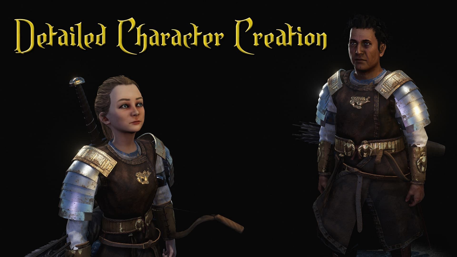 Detailed Character Creation is a mod that improves upon the vanilla character creation (Image via Nexus Mods website)
