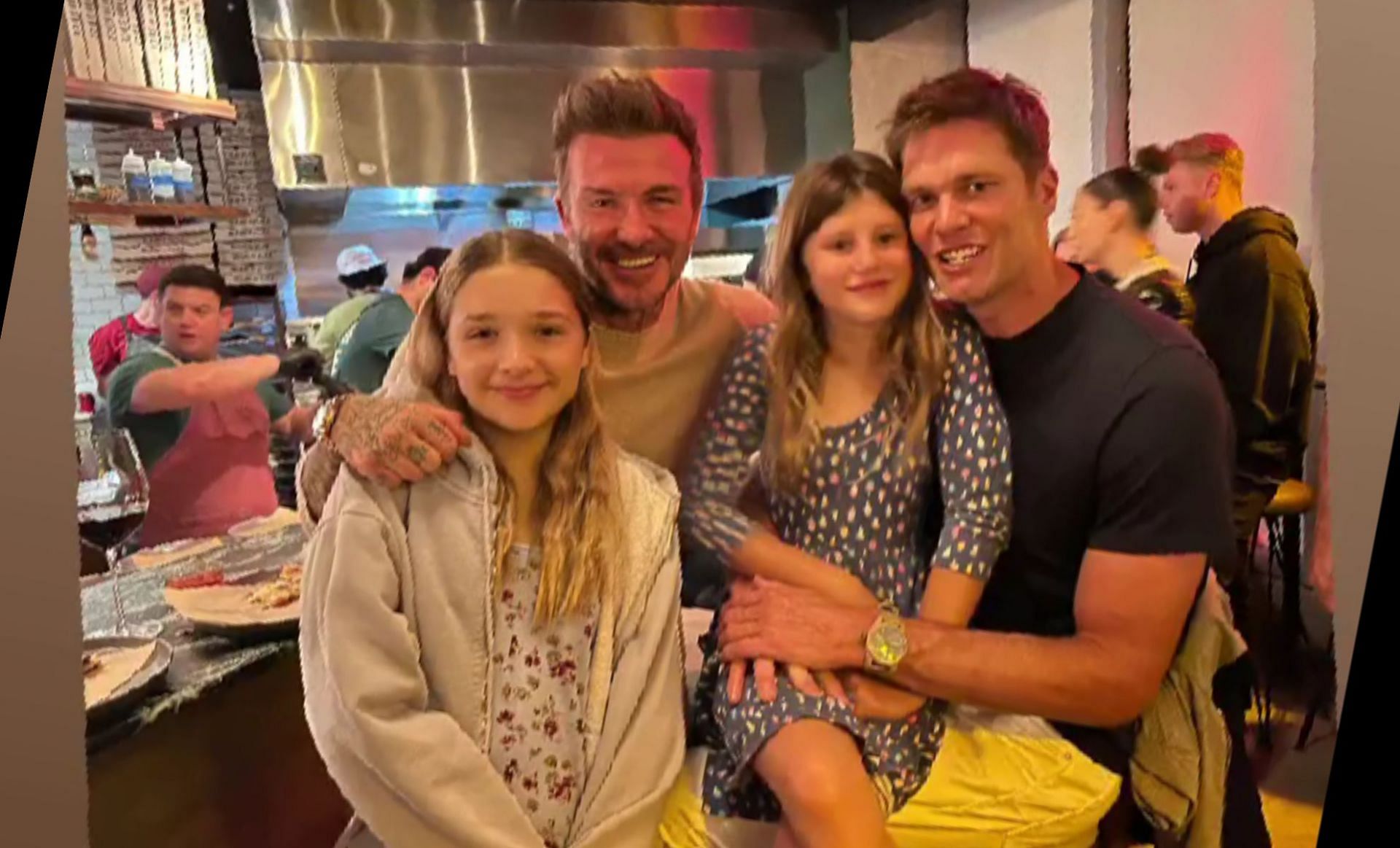Tom Brady, David Beckham get together for father-daughter date 