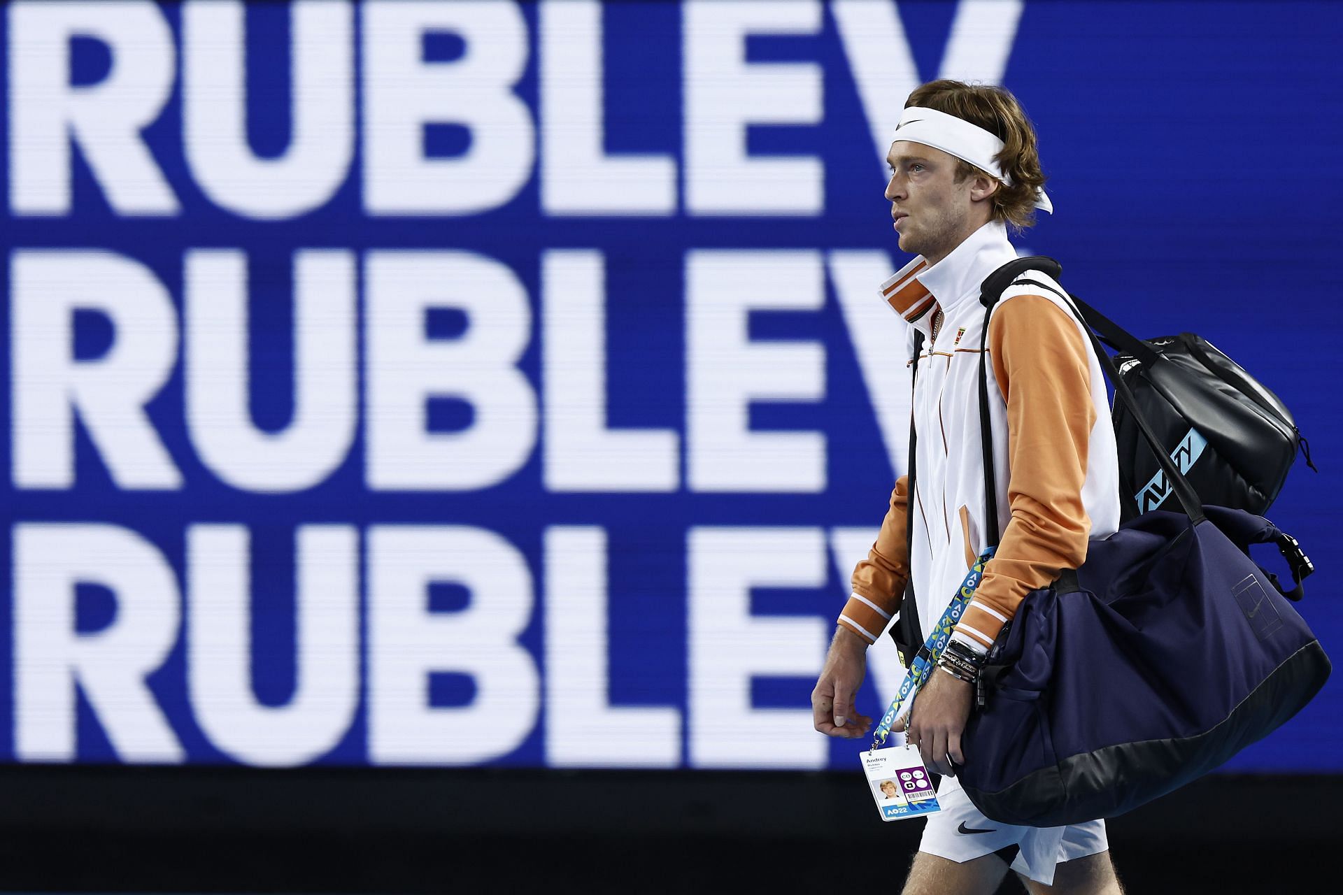 Rublev at the 2022 Australian Open.