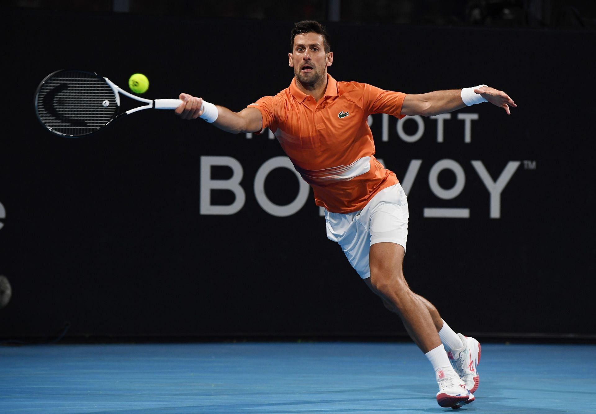 Novak Djokovic in action at the 2023 Adelaide International 1