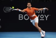 Novak Djokovic in action at the 2023 Adelaide International 1
