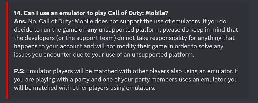 COD Mobile cannot be played on PC without emulator