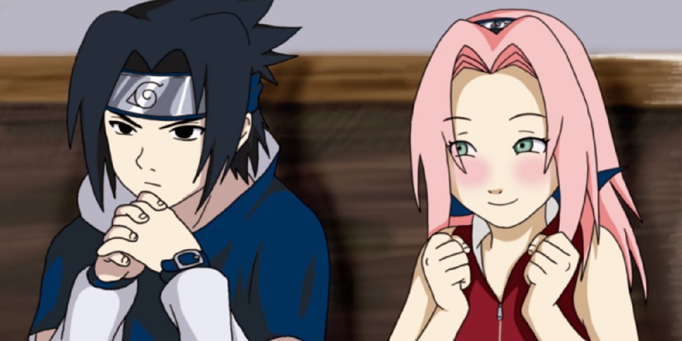 Sakura crushing on Sasuke in Naruto (Image via Pierrot Studios)