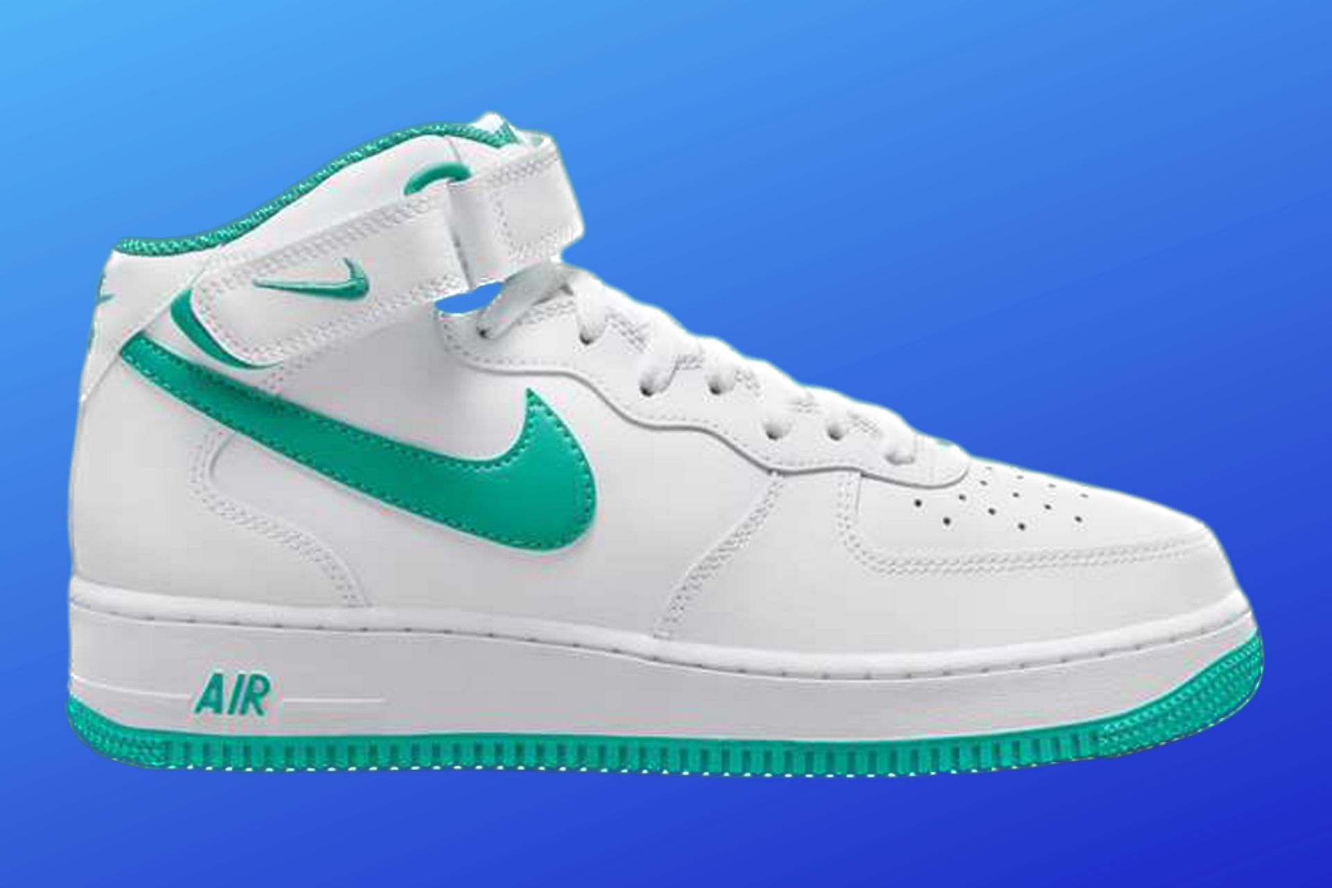 Nike Air Force 1 Low White Clear Jade shoes (Image via Nike)