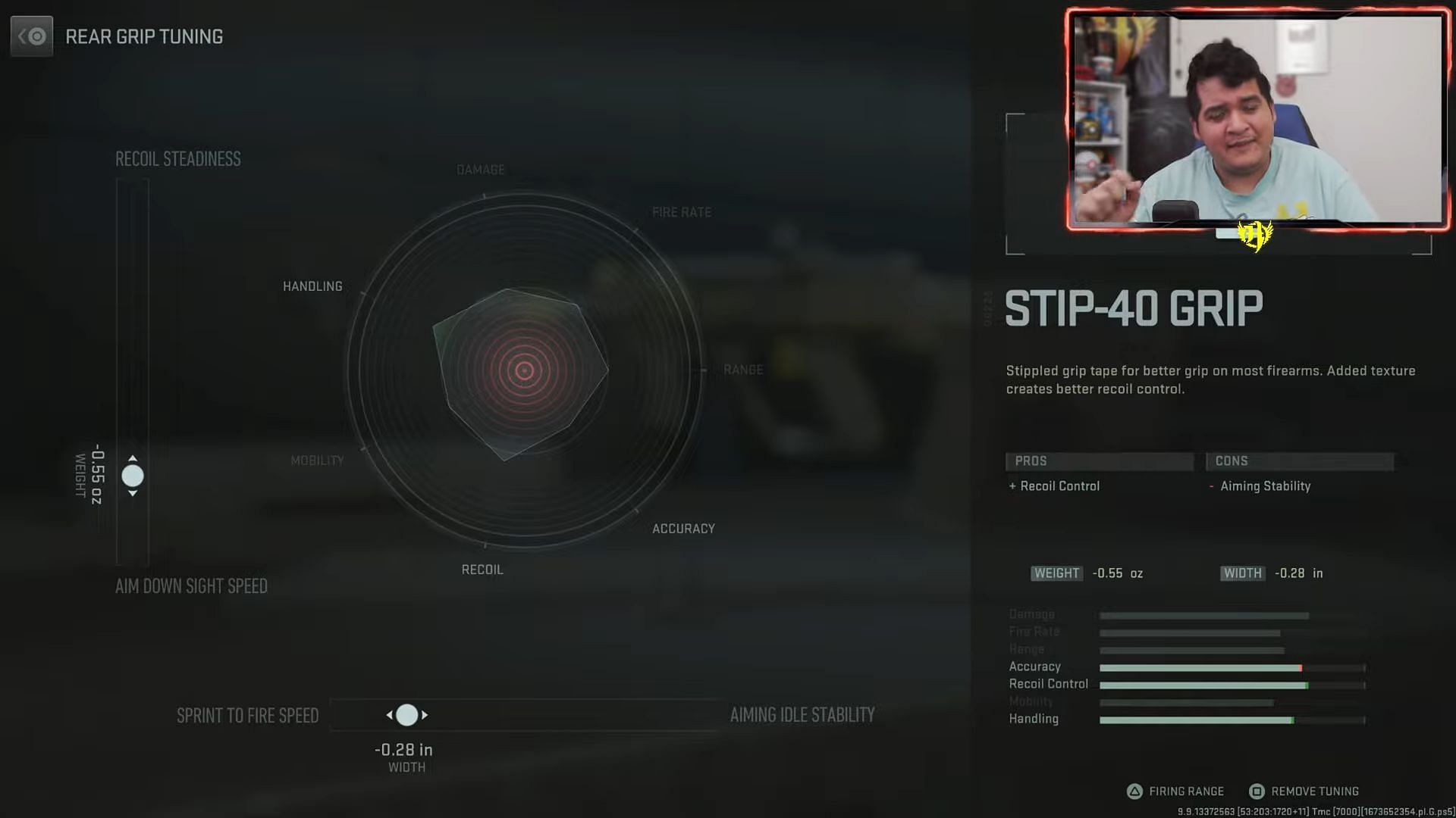 Tuning for the STIP-40 Grip (Image via Activision and YouTube/Hero)