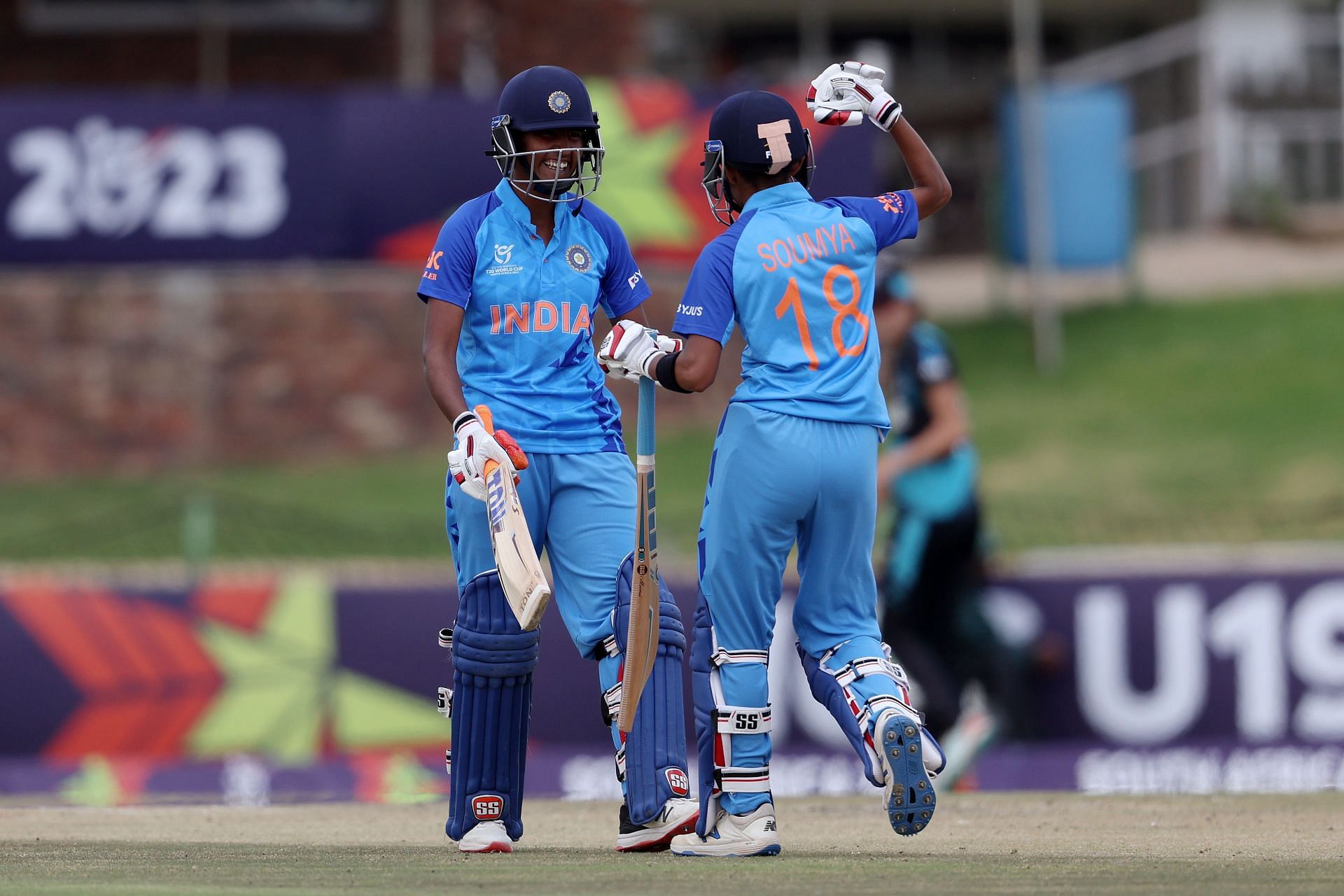 Team India celebrating their win against New Zealand in an earlier match (Image Courtesy: Twitter/ICC)