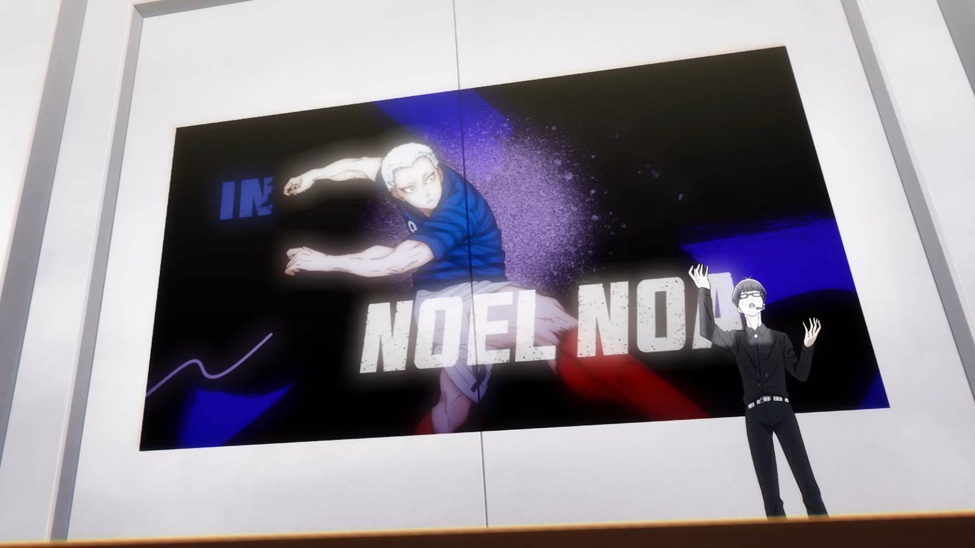 Jinpachi Ego speaking about Noel Noa as seen in the anime (Image via 8bit)