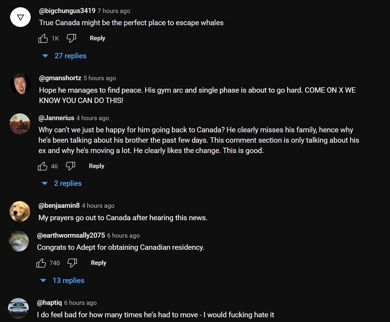 Fans give their take on the life update (Image via xQc Clips YouTube)