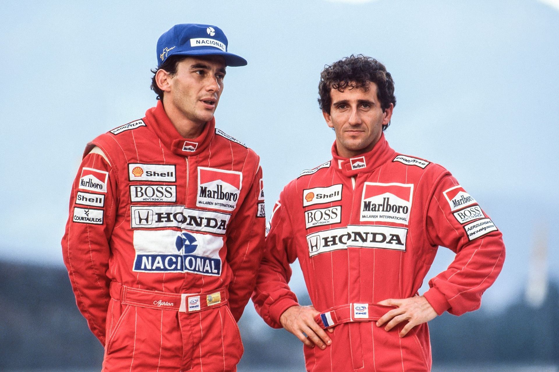 Alain Prost (R) believes that his retirement affected Ayrton Senna (L)