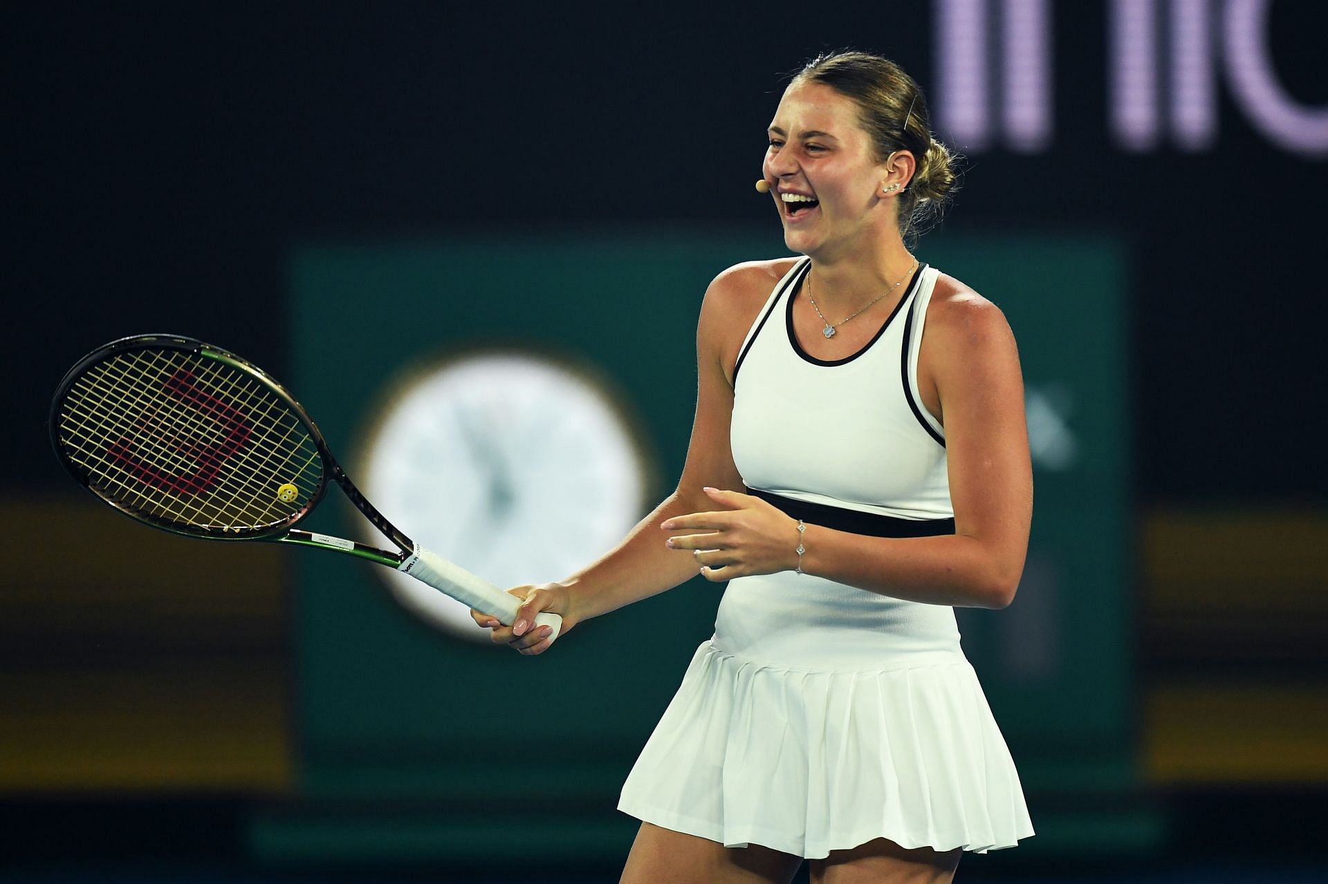 Marta Kostyuk pictured at the Tennis Plays for Peace charity event.