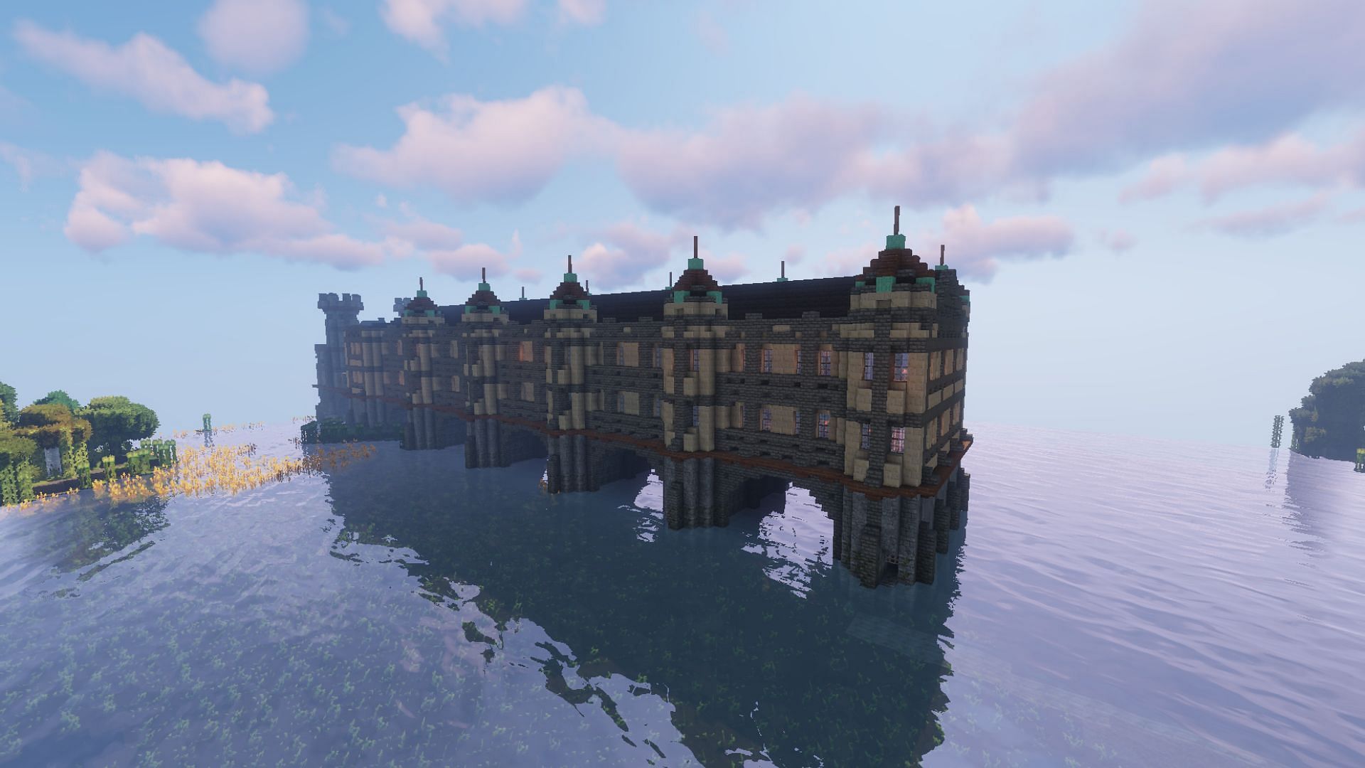 The Winter Medieval Texture Pack is solely focused on making Minecraft more fantastical. (Image via CurseForge)