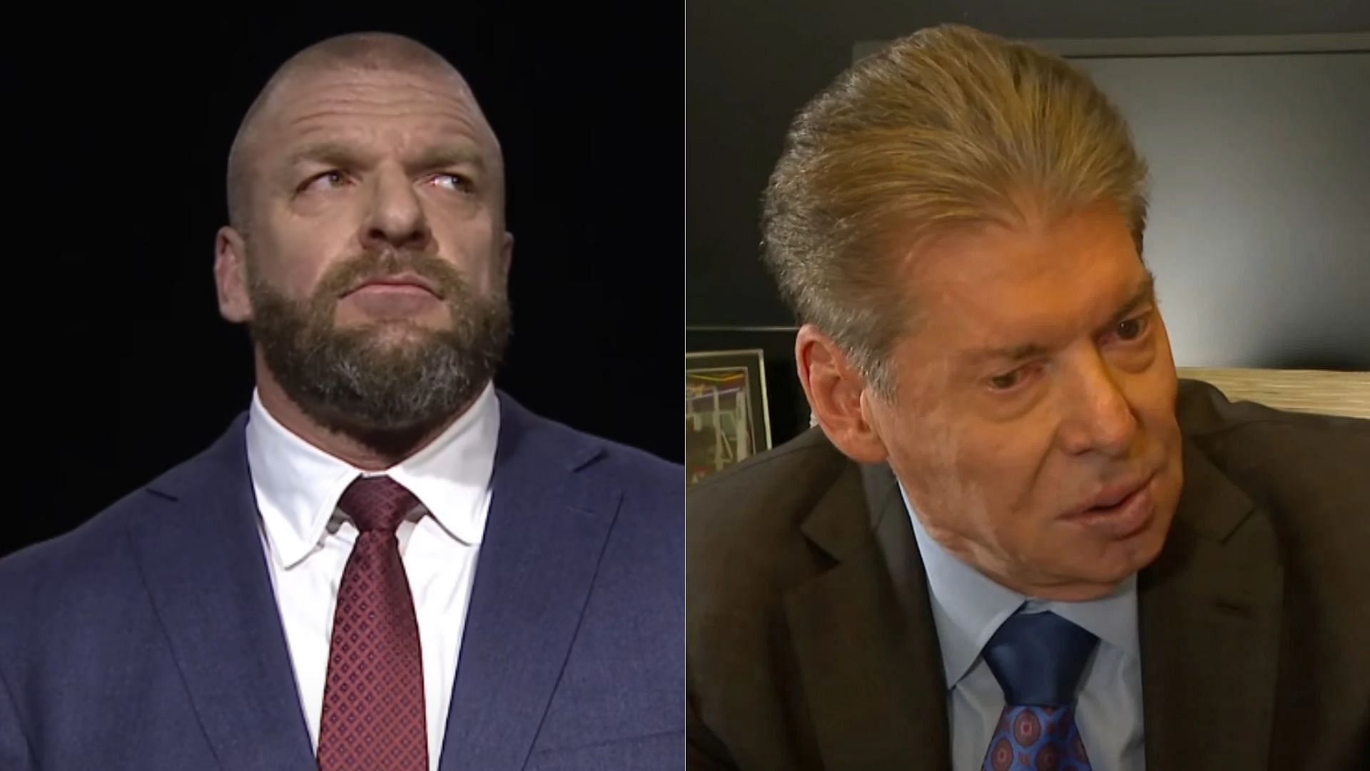 Triple H (left); Vince McMahon (right)