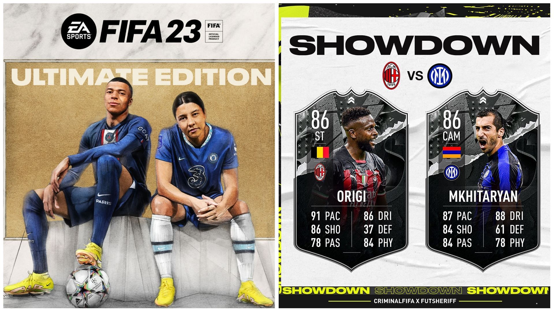 The latest Showdown SBC has been leaked on social media (Images via EA Sports and Twitter/FUT Sheriff)