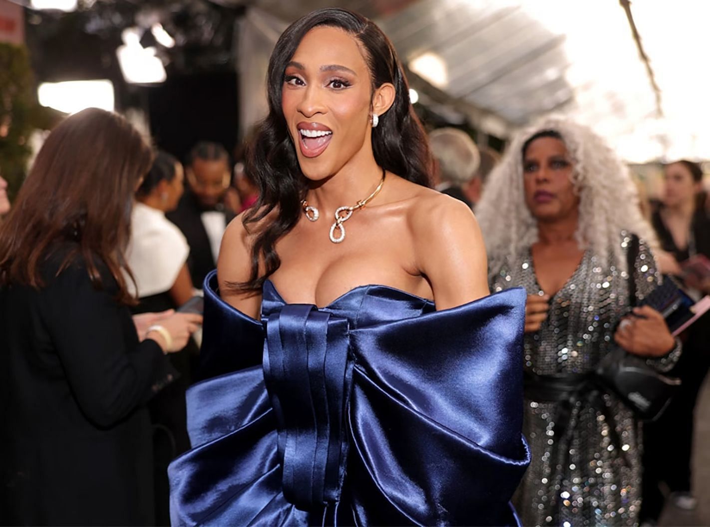 Michaela Ja&eacute; Rodriguez received a standing ovation from the audience (Image via Christopher Polk/Getty Images)