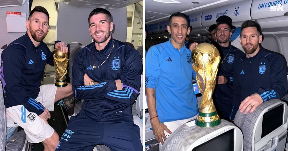Lionel Messi posted a picture on Instagram of the World Cup with his Argentina teammates