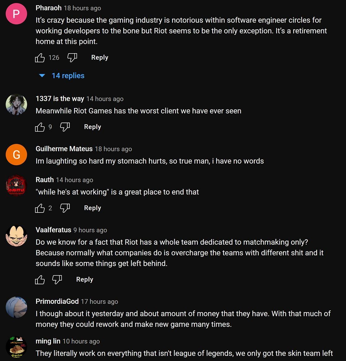 Fans in the YouTube comments section providing their take (Image via Daily Tyler1 Clips/YouTube)