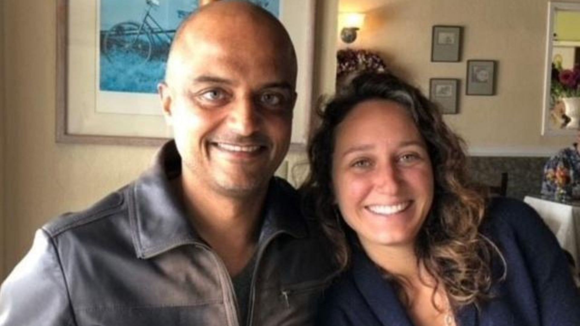 A still of Tushar Atre and his girlfriend Rachael Emerlye (Image via CBS)