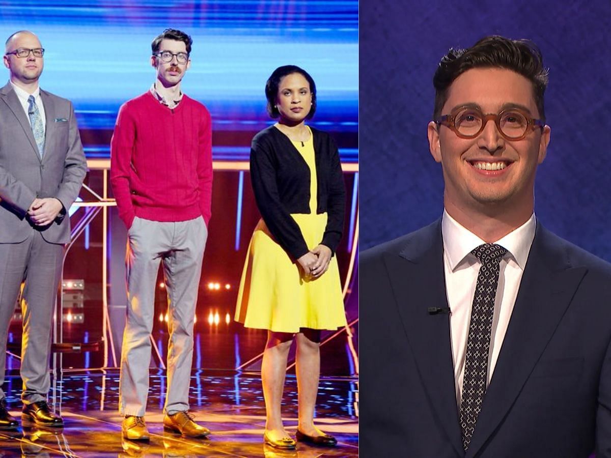 The Chaser Buzzy Cohen answered multiple questions incorrectly this week (Images via Jeopardy Productions and Richard Cartwright/ ABC))