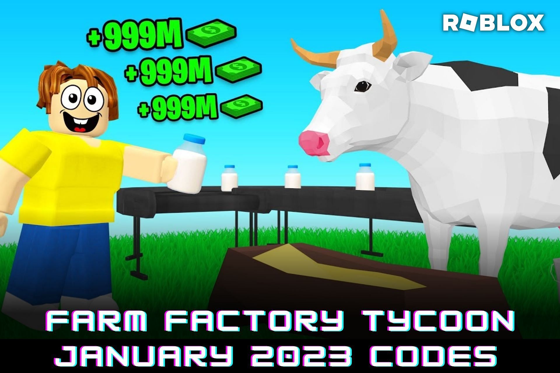 Roblox Farm Factory Tycoon Codes for January 2023 Free gems, cash, and