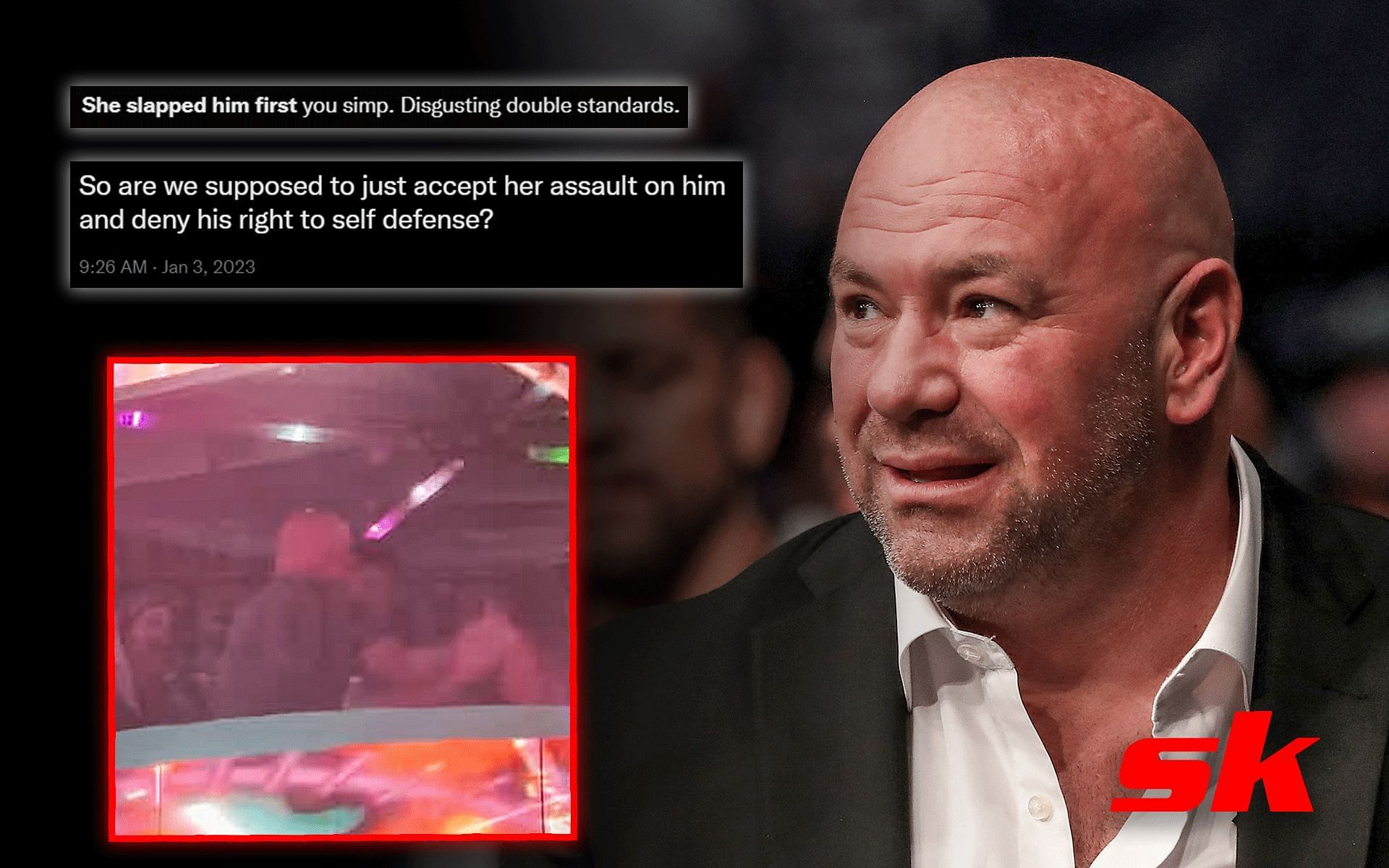 Dana White slaps wife: UFC fans take shocking pro-domestic violence stand on social media [Images via: TMZSports on YouTube]