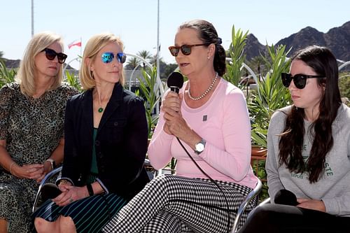 Pam Shriver's (2nd right) relationship with Don Candy started when she was 17 years old.