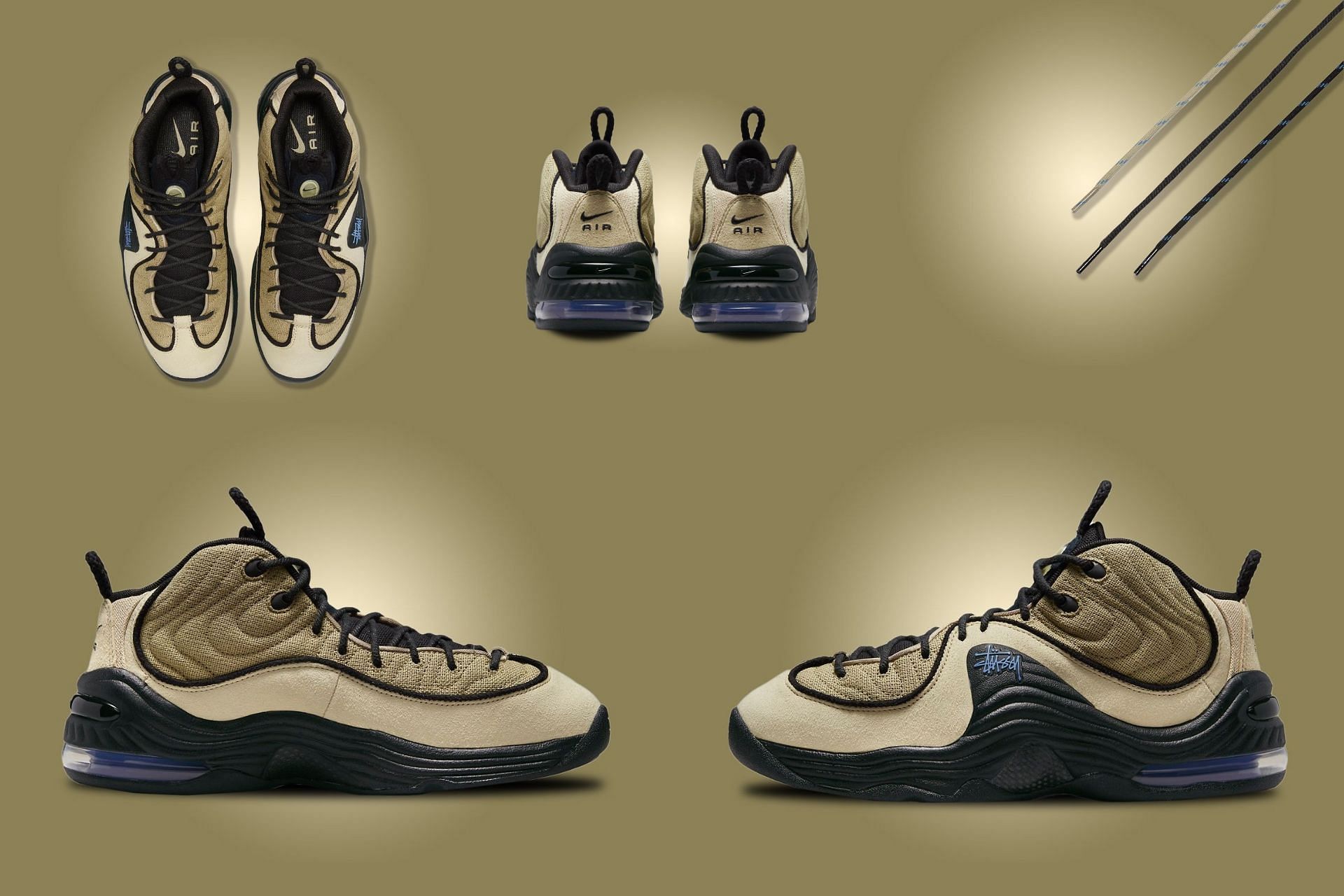 Stussy: Stussy x Nike Air Penny 2 “Fossil” shoes: Where to buy