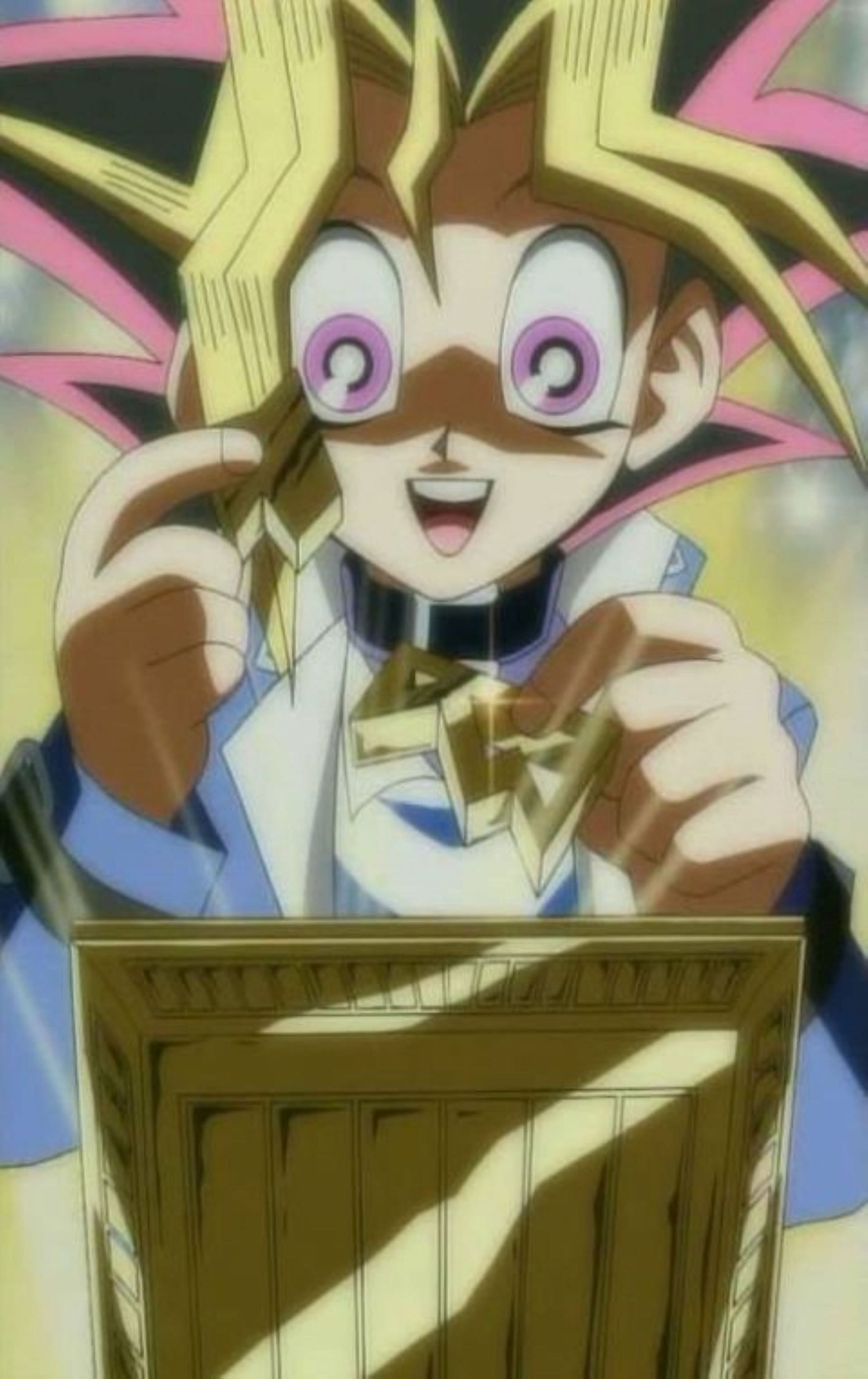 Yugi assembling the Puzzle in the anime (Image via Studio Gallop)