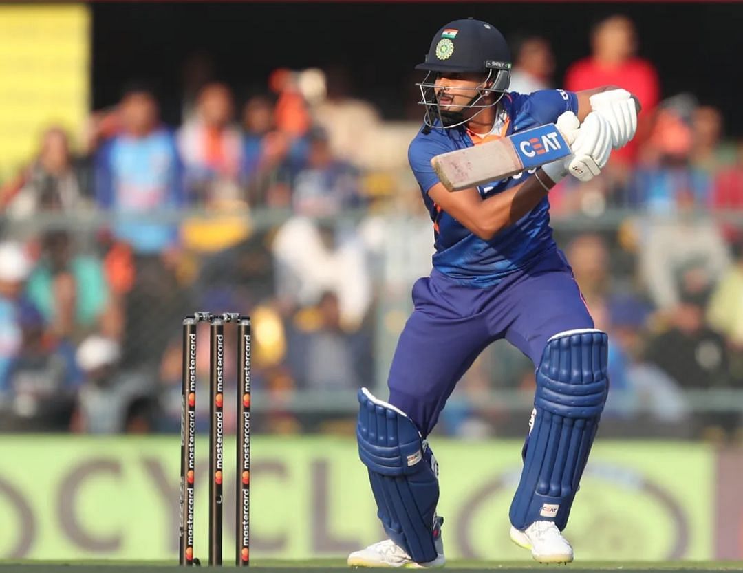 Shreyas Iyer in action during the first ODI vs Sri Lanka [Pic Credit: BCCI]