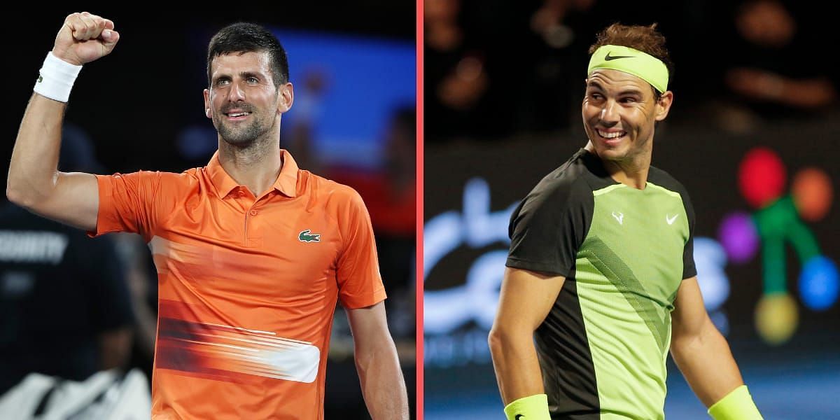Novak Djokovic [left] has equaled Rafael Nadal