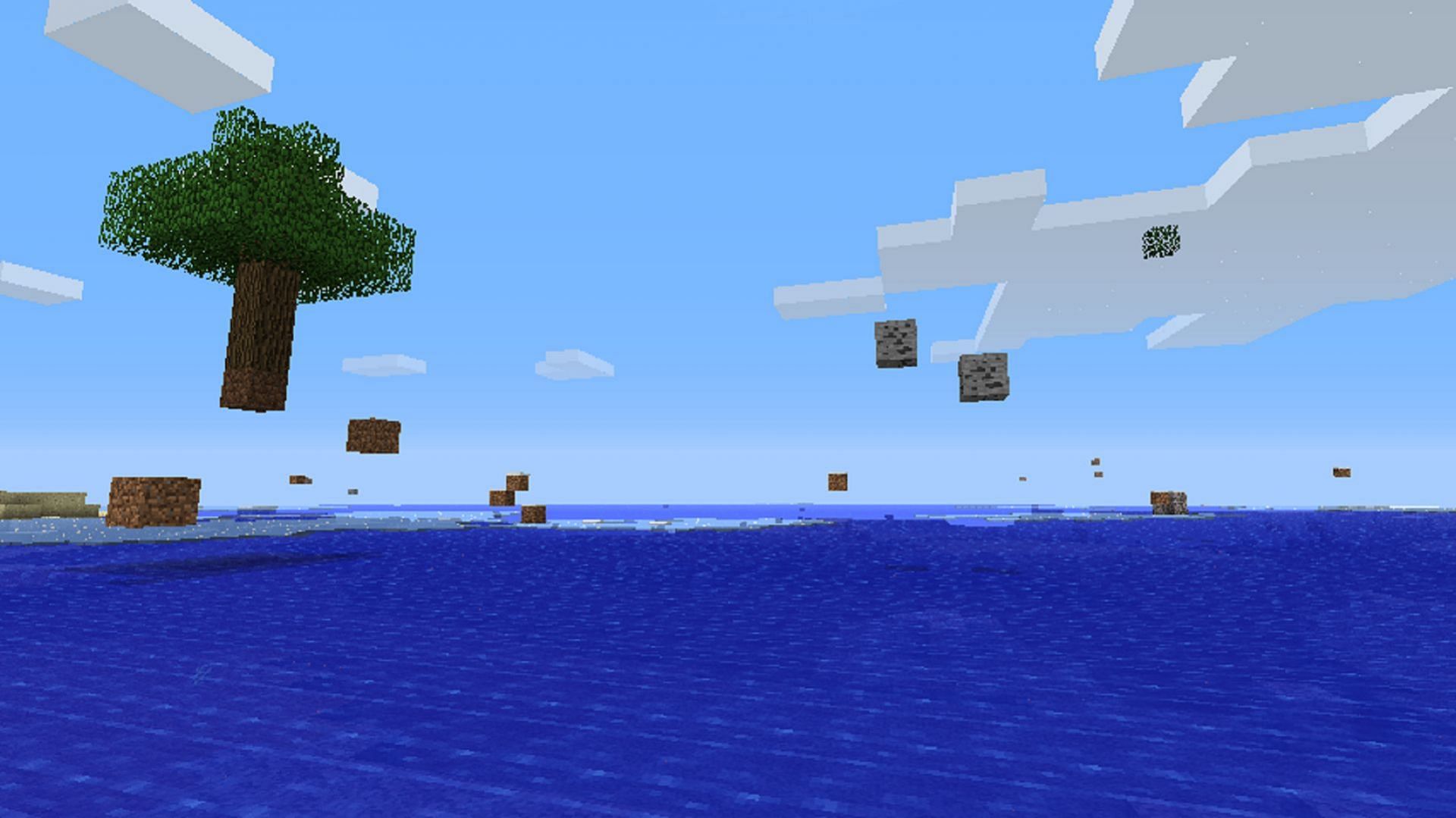 The way gravity affects blocks and entities differently in Minecraft doesn&#039;t track logically (Image via Mojang)