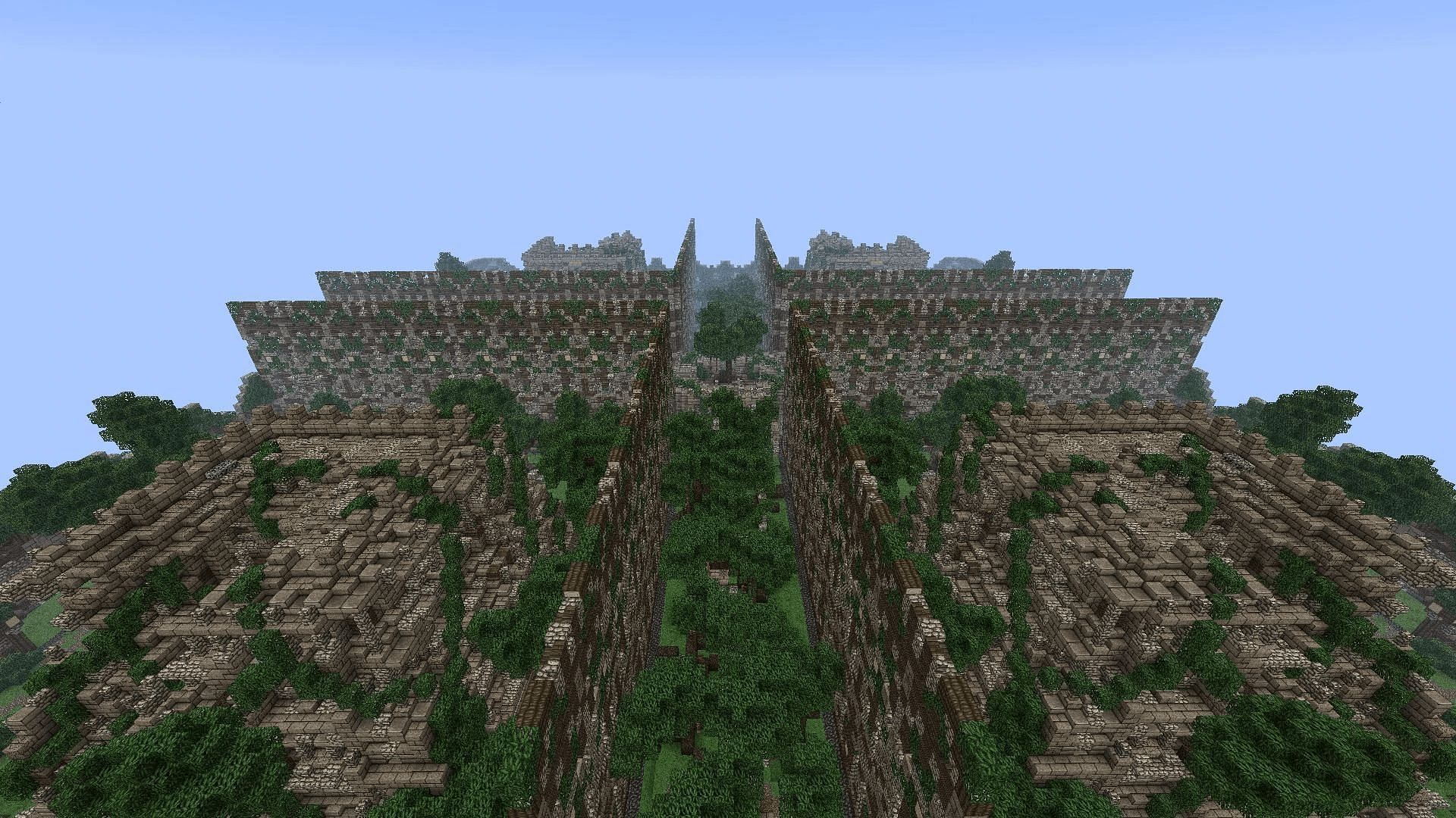 An Aztec iteration of The Walls, as seen on the Hypixel server (Image via Hypixel)