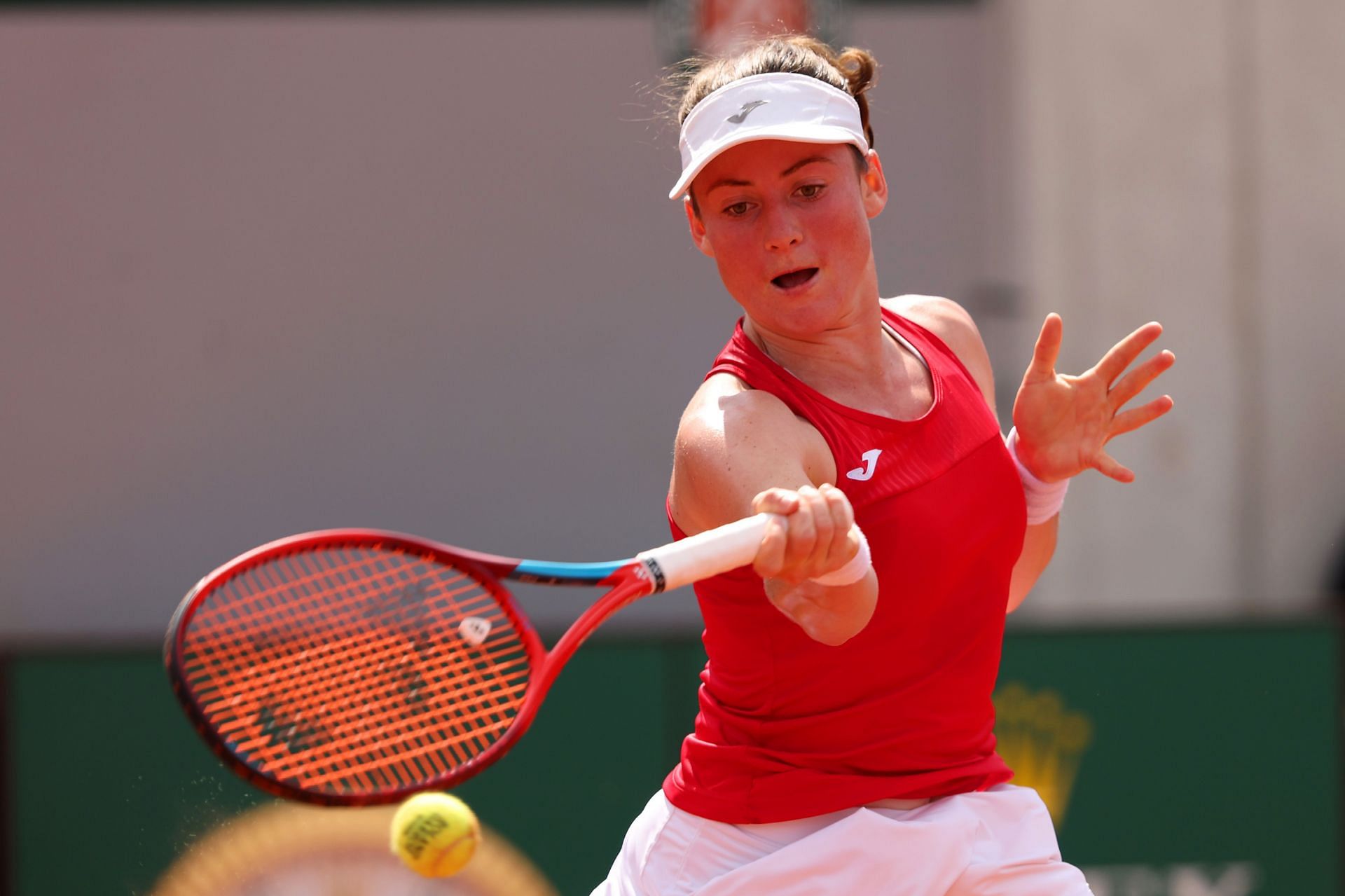 Tamara Zidansek in action at the 2022 French Open