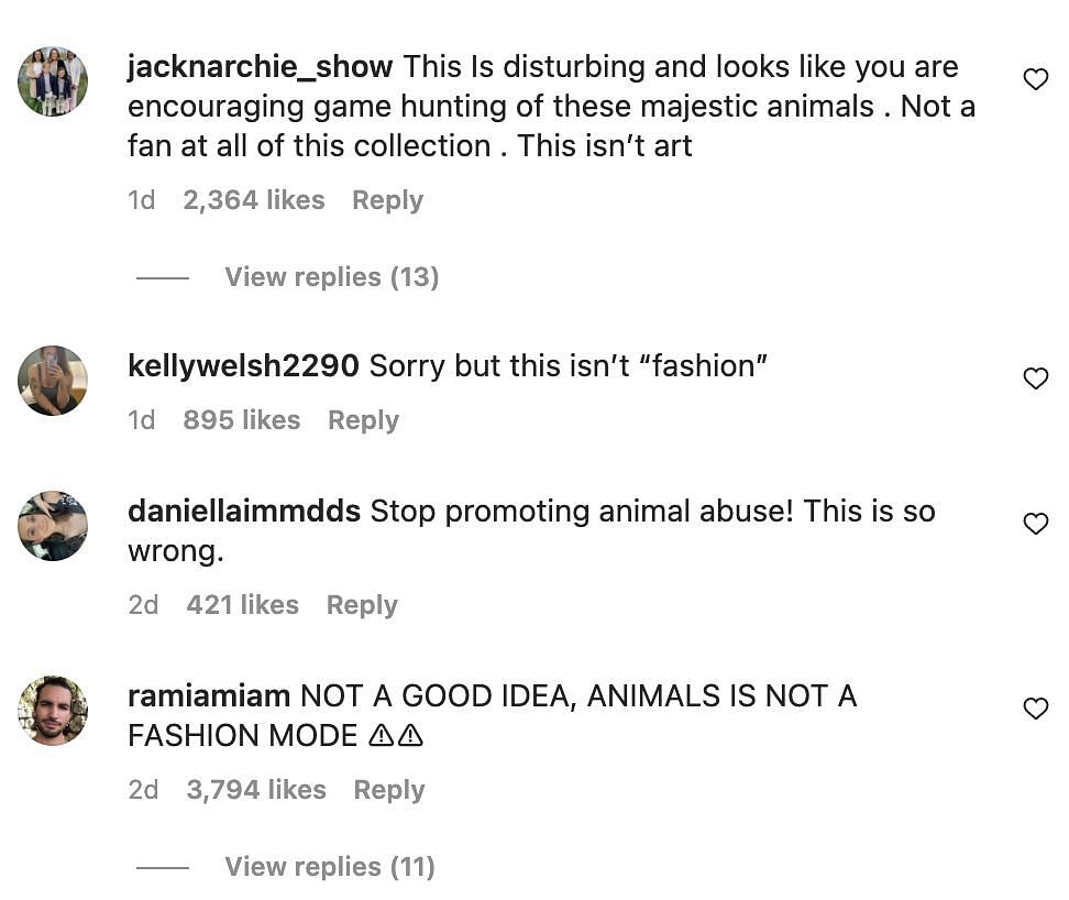 Social media users commented on Kylie&#039;s pictures and stated that her attire with a lion&#039;s head looked inappropriate, many asked to &quot;Stop promoting animal abuse.&quot; (Image via Instagram)