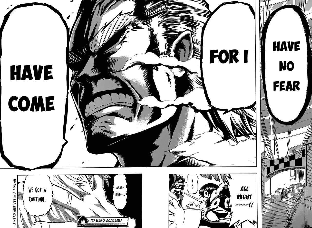 All For One was passed on to Deku after All Might in My Hero Academia. (image via Shonen Jump)