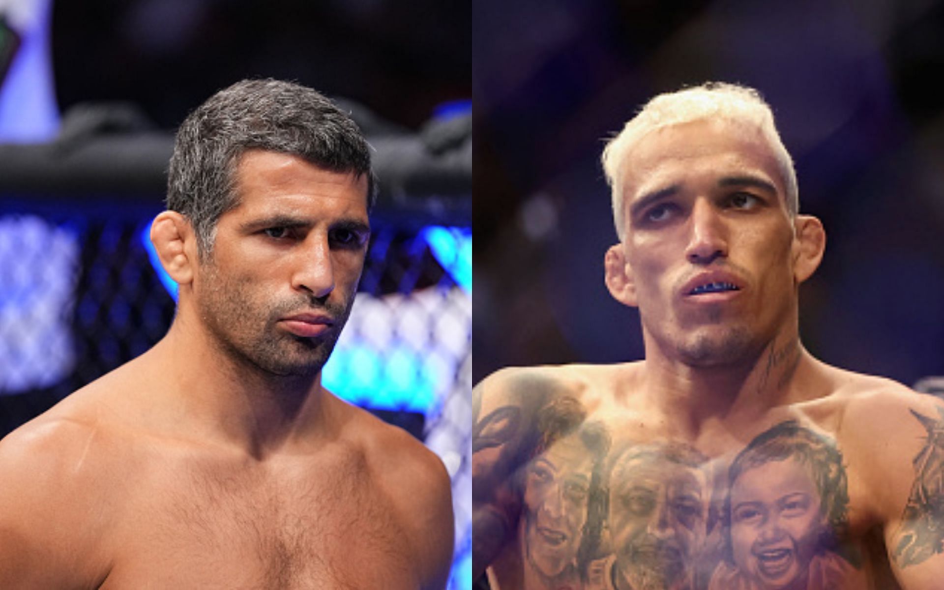 Beneil Dariush (left), Charles Oliveira (right)